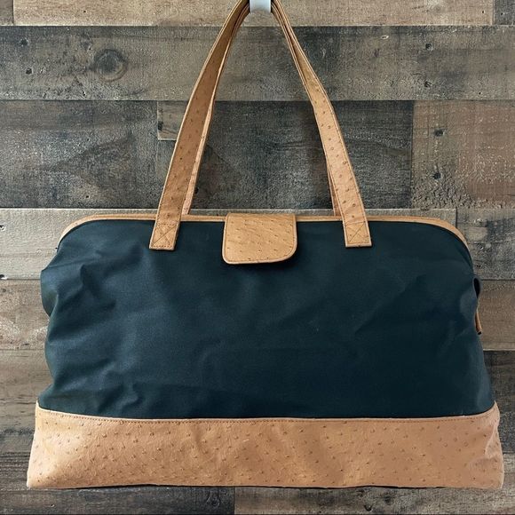 Elizabeth Arden Vegan Ostrich Shoulder Satchel Travel Bag - Picture 2 of 13